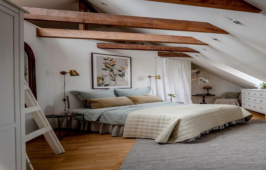 Low-Sloped Ceiling Bedroom